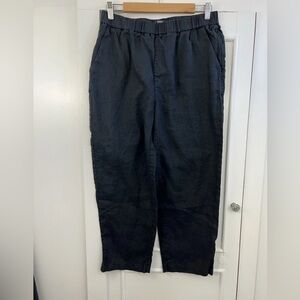 Quince Black Linen Pants, Medium